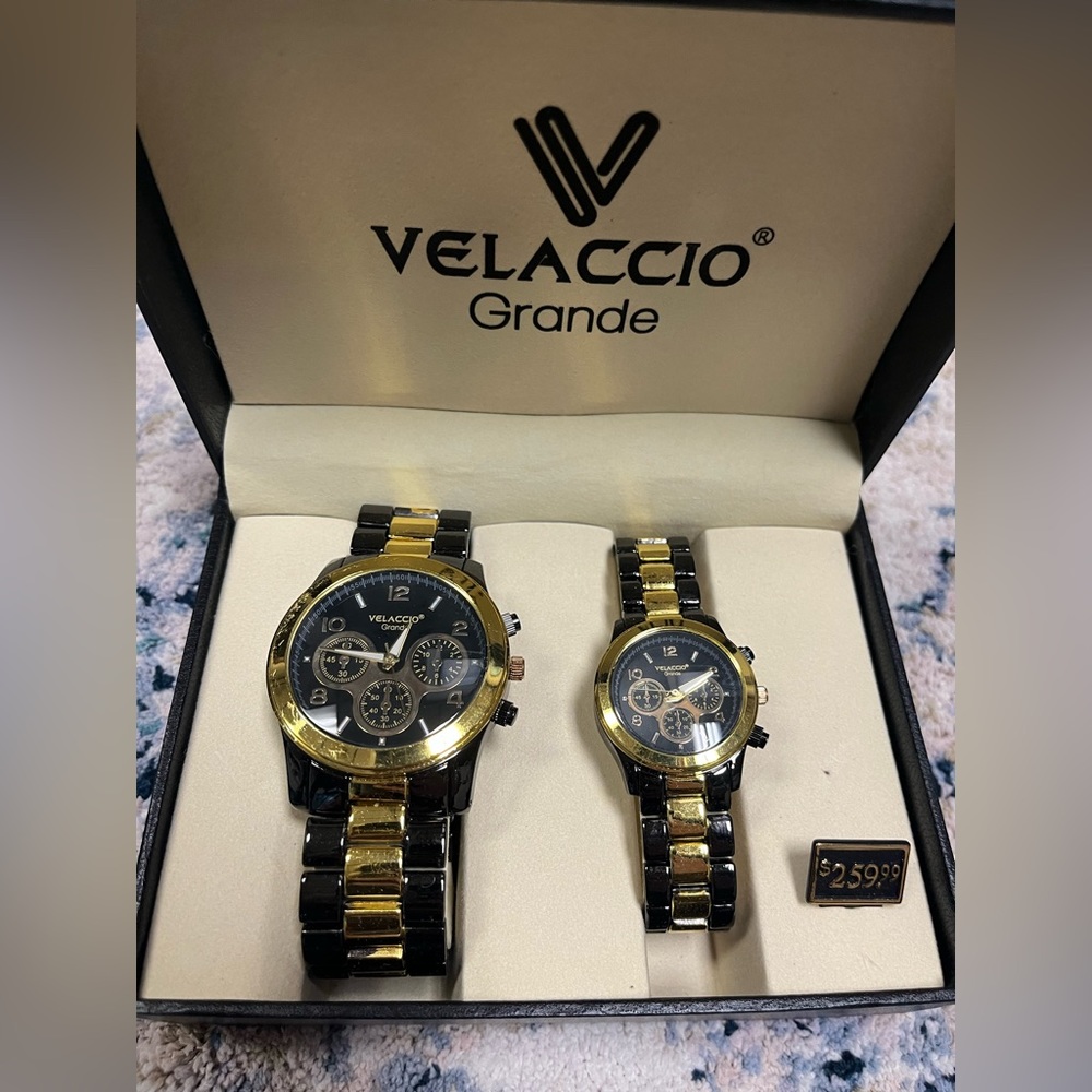 Velaccio Grande his & hers watch gift set. NEW.